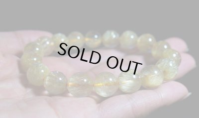 画像6: 高品質ゴールデンルチルクォーツブレスレット☆11mm〜11.5mm◇