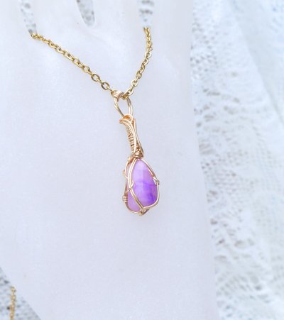 画像3: ハートの癒しと開放∞ピンクスギライト統合のグリッド巻き®ペンダントトップ（A）◇