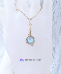 トップグレードラブラドライト統合のグリッド巻き®ペンダントトップ◇（Ｂ）