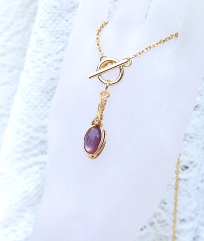画像5: 気品のある愛と慈しみの石＊ロイヤルレピドライト統合のグリッド巻き®ネックレス◇
