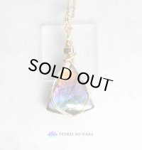 トップグレードラブラドライト統合のグリッド巻き®ペンダント◇