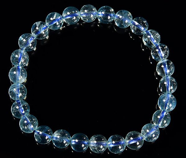 画像3: 高品質アクアマリンブレスレット7.0mm◇ (3)
