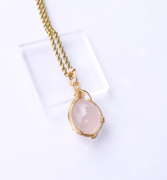 画像2: 高品質ローズクォーツペンダントトップ◇（Ａ）30%OFF!!6800円→4760円 (2)