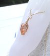 画像5: 希少なオールドストックレッドアンバーアンダラ統合のグリッド巻き®ペンダントトップ◇ (5)