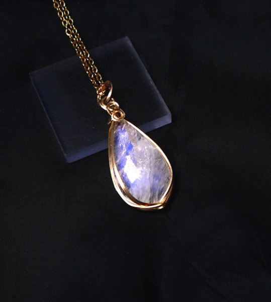 画像2: 高品質ブルームーンストーンペンダントトツプ◇ (2)