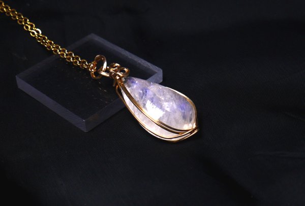画像4: 高品質ブルームーンストーンペンダントトツプ◇ (4)