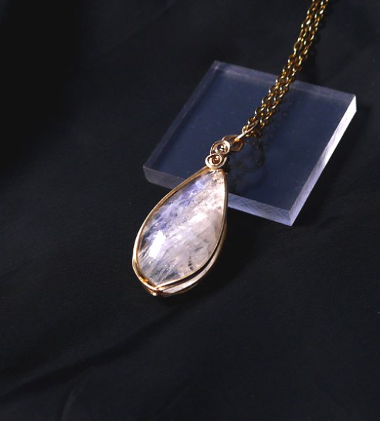 画像5: 高品質ブルームーンストーンペンダントトツプ◇ (5)