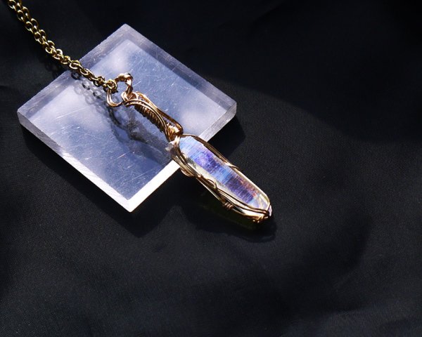 画像3: オーラに輝きを与えるエンジェルオーラ統合のグリッド巻き®ペンダントトップ◇(H) (3)