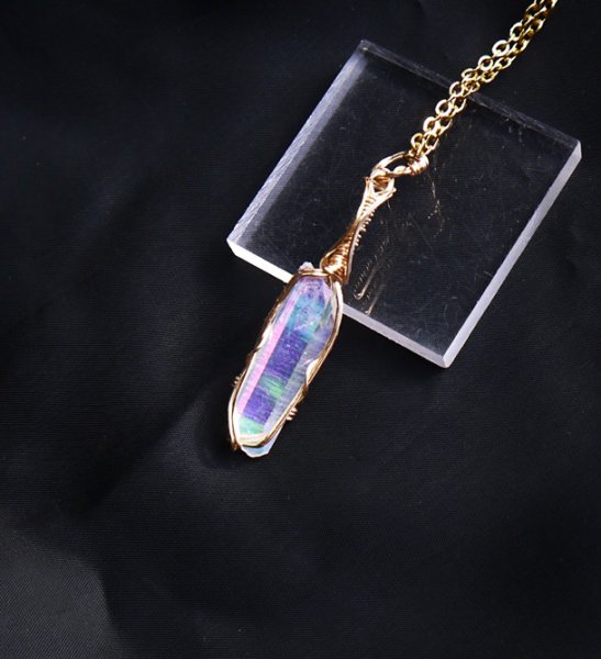 画像7: オーラに輝きを与えるエンジェルオーラ統合のグリッド巻き®ペンダントトップ◇(H) (7)