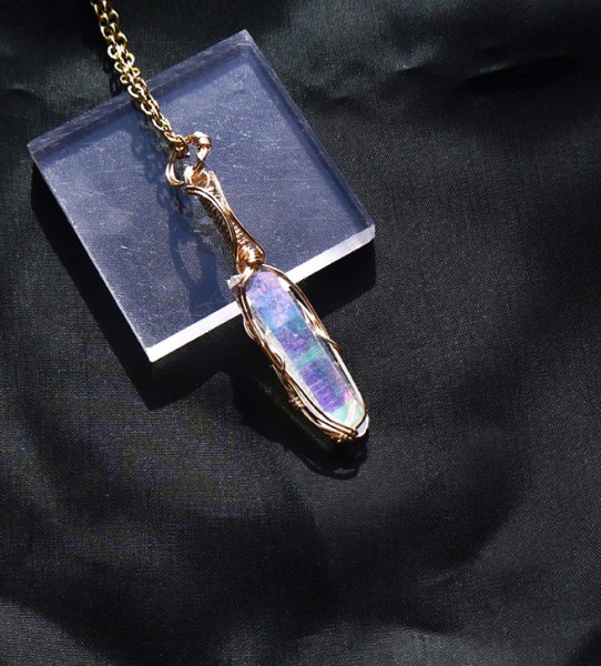 画像2: オーラに輝きを与えるエンジェルオーラ統合のグリッド巻き®ペンダントトップ◇(H) (2)