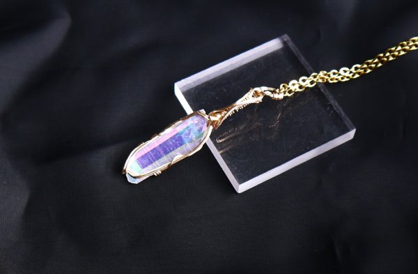 画像9: オーラに輝きを与えるエンジェルオーラ統合のグリッド巻き®ペンダントトップ◇(H) (9)