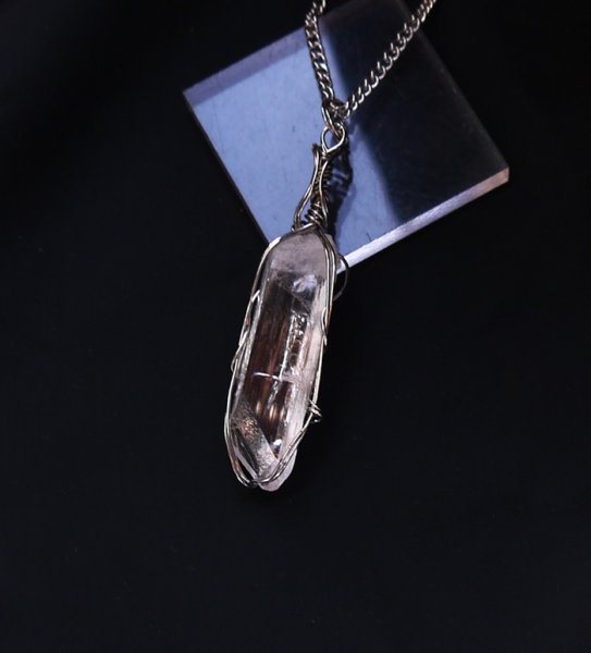 画像8: 天使のハーモニーを奏でる高品質ダンビュライト統合のグリッド巻き®ペンダントトップ◇（F） (8)