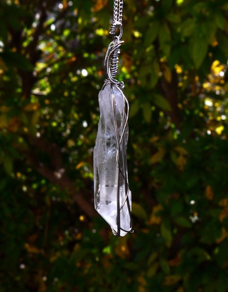 画像7: (＊希少)セラデカブラル産初期の高波動レムリアンシードクリスタル統合のグリッド巻き®ペンダントトップ（S）証明書付き (7)